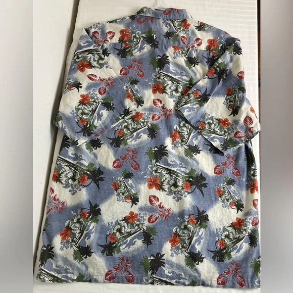 Columbia Men's Hawaiian Button Down Aloha Shirt SZ L - Picture 5 of 9